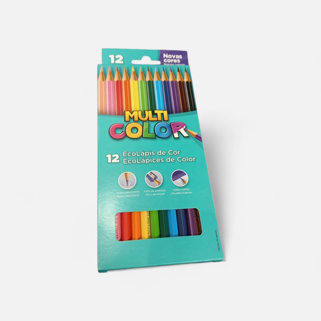 LAP.COLORES x12u.LARGOS MULTI COLOR